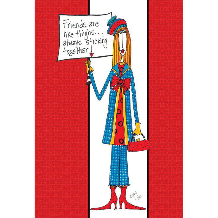Friends Are Like Birthday Card Dolly Mamas from Pictura, cheerful greeting card featuring playful illustrations and vibrant colors.